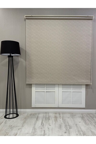 mep mekanik Lüks Güneşlik Düz Stor Perde Bej