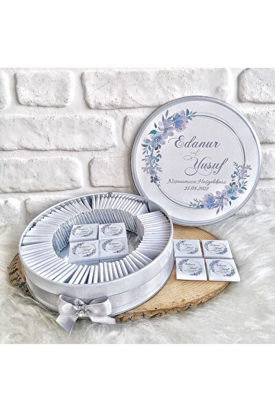 Genel Markalar 100 Adet Çiçek Temalı Isme Özel Nişan-nikah-söz -kız Isteme He...