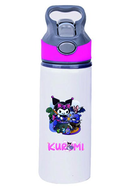 DKDZ SHOP زجاجة مياه معدنية مطبوعة من كورومي مع شفاطة - 006