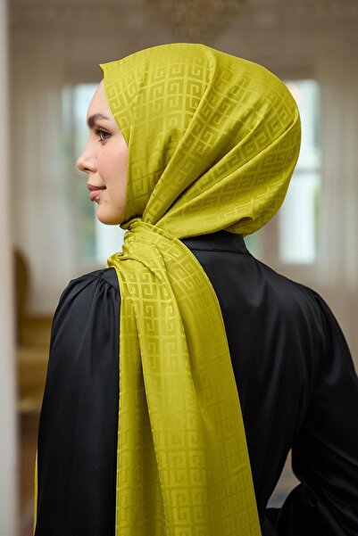 İpekhan Silky Jacquard Shawl Oil Green Summer Shine Συλλογή - 9016-07