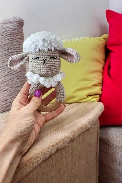 Lasilla Lamb Special Design Teether, Rattle Teether