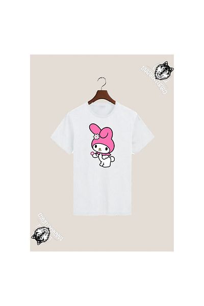 MarkaTurko MY MELODY Imprimat Design Special Unisex Copii Tricou alb 2024-65Ç