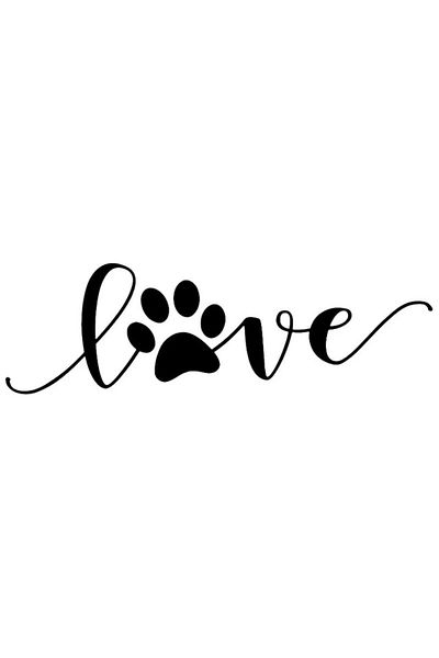 TSC Autocolant Love Dog Paste - 22CM Culoare Neagră