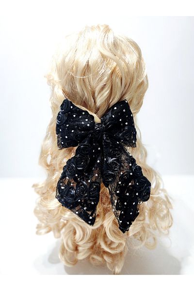 ARBABAG&ACCESSORY PANGILĂ DE ȚESĂTURĂ GUipură DETALIE ROSE MODEL FUNDĂ CLIP FEMEIE CATARAMĂ