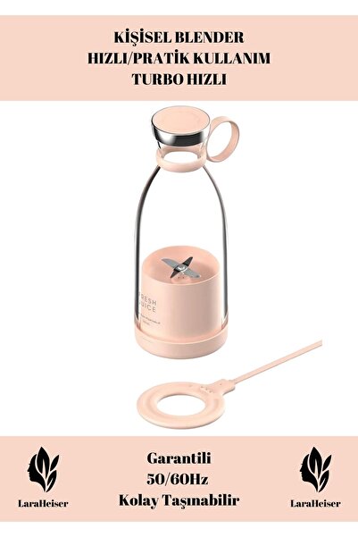 Laraheiser Premium Mini Juice Blender Portable USB Şarjlı 420 Ml
