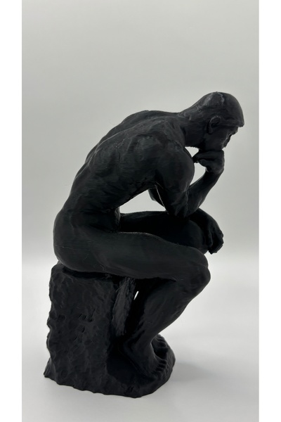 Deportes Home Rodin düşünen adam heykeli siyah, ev, ofis ve çalışma alanları için dekoratif obje, yükseklik 15cm