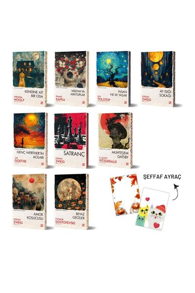 Dokuz Yayınları MİLENA'YA MEKTUPLAR - İNSAN NE İLE YAŞAR - SATRANÇ - KENDİNE AİT BİR ODA -  9 KİTAP SET