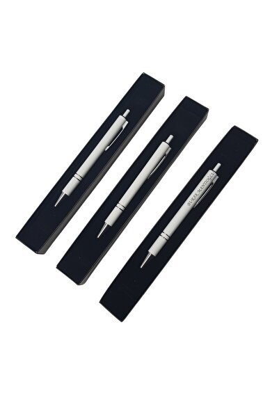 SürLaz Öğretmenler Günü Hediyesi 3 Adet İsme Özel Kutulu Hediyelik Tükenmez K...