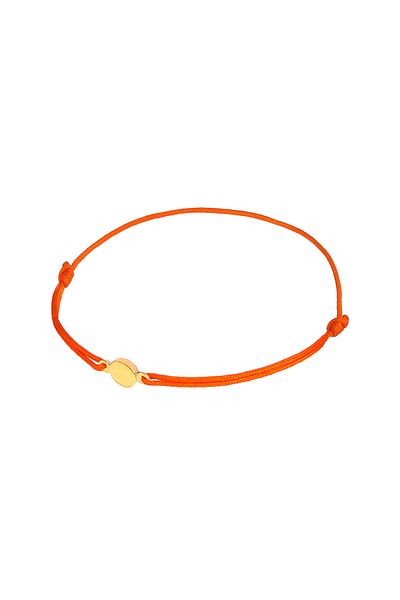 ELLI Armband Elli Armband ohne Stein Damen Plättchen Nylon rosa 925 Sterling Silber vergoldet Sommer