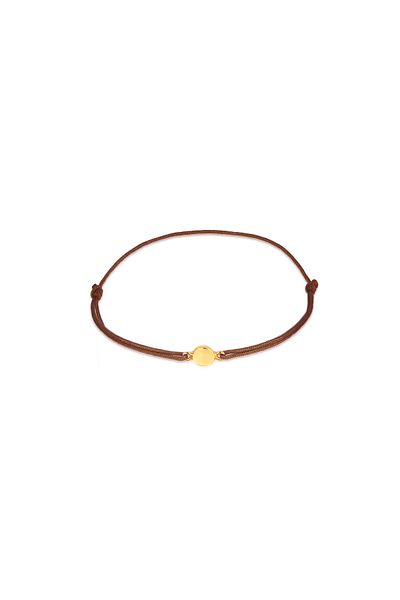 ELLI Armband Elli Armband ohne Stein Damen Plättchen Nylon rosa 925 Sterling Silber vergoldet Sommer