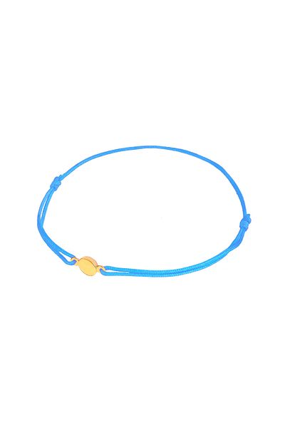 ELLI Armband Elli Armband ohne Stein Damen Plättchen Nylon rosa 925 Sterling Silber vergoldet Sommer