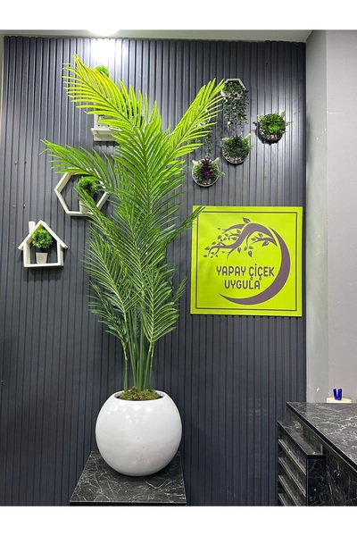 İremÇiçekçilik Yapay Çiçek Uygula Yapay Ağaç Salon Çiçeği 180 Cm 14 Yaprak Areka