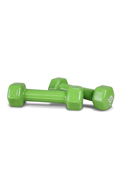 Nivia Vinyl Dumbbell | 1kg Green | Comfortable & Easy To Grip | Ideal For Home Workouts And Fitness