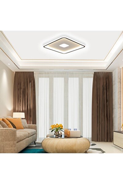 voxlamp lighting solutions Ledli Tavan Tipi Plafonier Orta Işıklı Led Avize 60x60cm