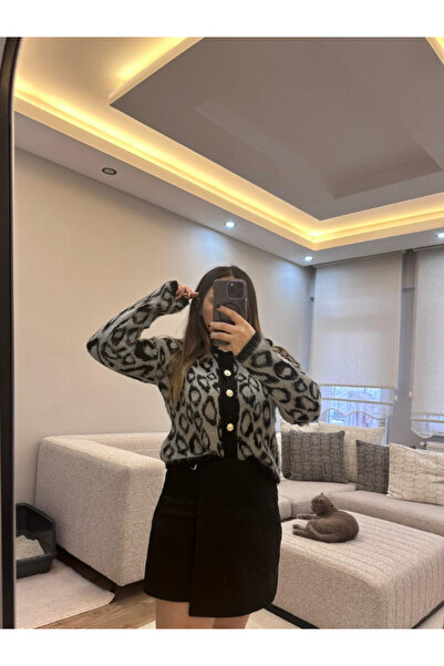 BERNEO Жіночий леопардовий візерунок Новий сезон Кашмірський кардиган