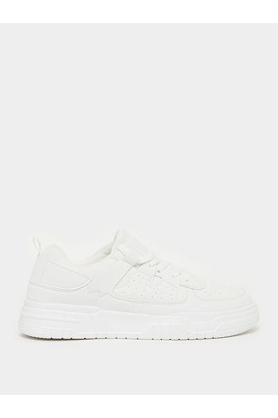 Styli Textured Platform Sole Lace Up Sneakers