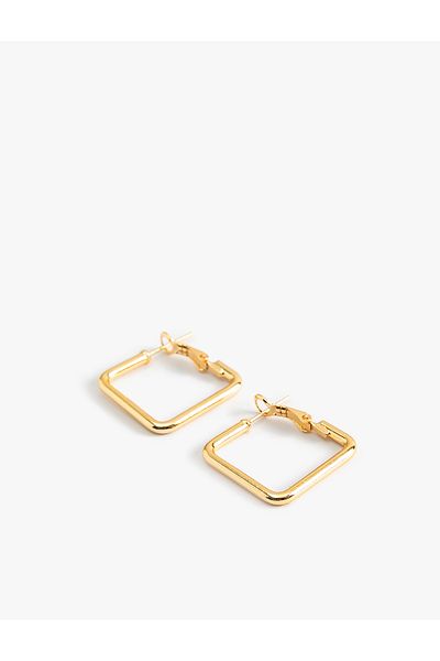 Koton Geometric Steel Blended Hoop Earrings