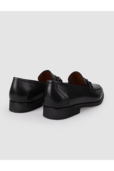 Cabani %100 Hakiki Deri Siyah Tokalı Erkek Klasik Ayakkabı