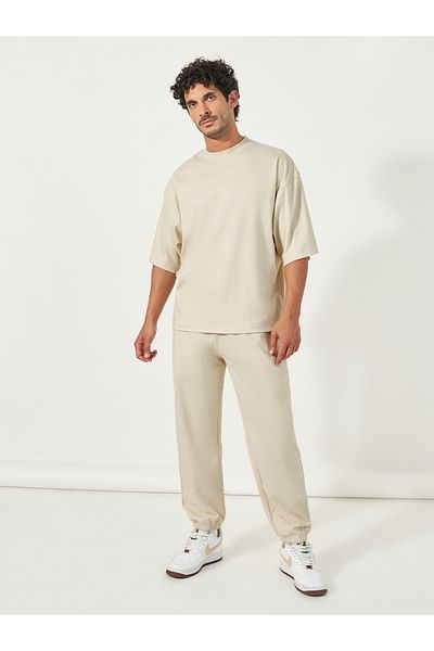 Styli Eco Earth Flock Print Boxy T-Shirt & Joggers Co-Ords