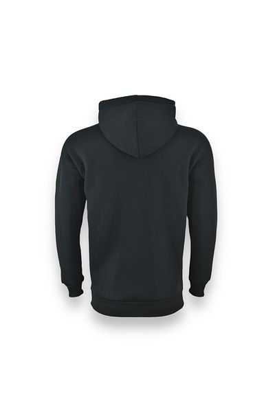 T&M Vertino Regular Fit Tm Verti̇no Printed Hoodie Sweatshirt-Black