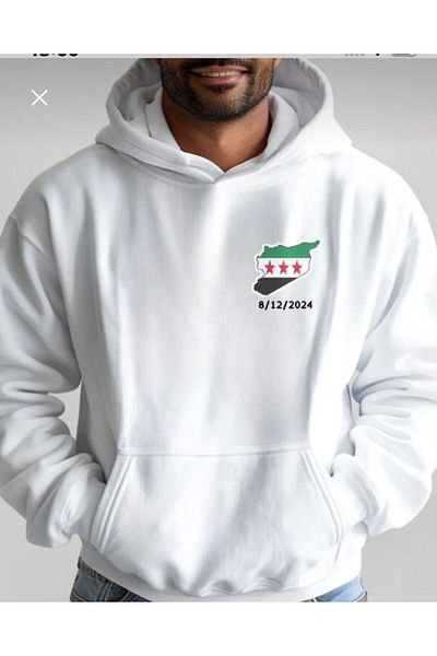 bellanova 1St Quality 3Ip Unisex Winter Hoodie - Syria Printed, Oversize, Thick Hooded Sweatshirt