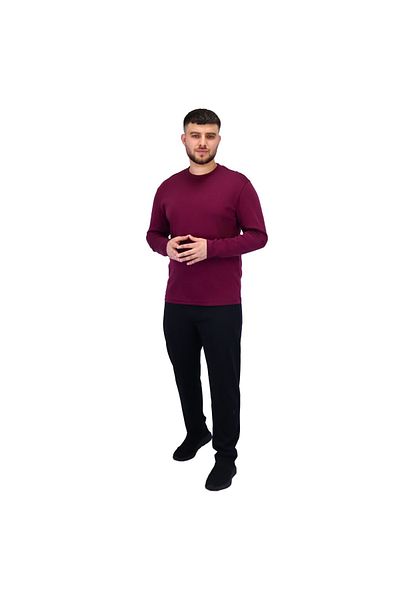 Giordano Men’s Interlock Crew Neck Long Sleeve Slim Fit Embroidery Liquid Touch Smart Collar Tees