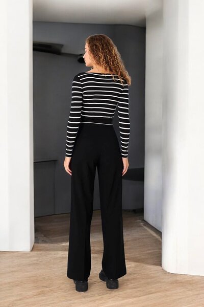 HAKKE Kemer Altı Pileli Bol Paça PANTOLON