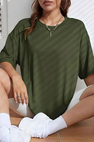 Know Women's Khaki Oversize T-shirt