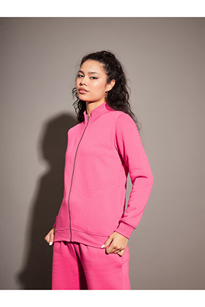 Sassafras By Styli High Neck Fleece Zipper Jacket