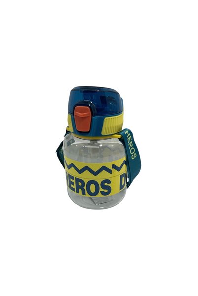 Nerox Super Heros Lockable Lid Water Bottle 670 ml 1437 Yellow Navy Blue