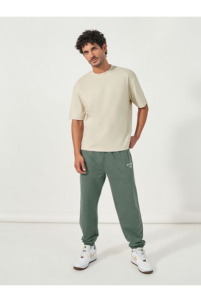 Styli Slogan Print Oversized T-Shirt & Terry Joggers Co-Ords