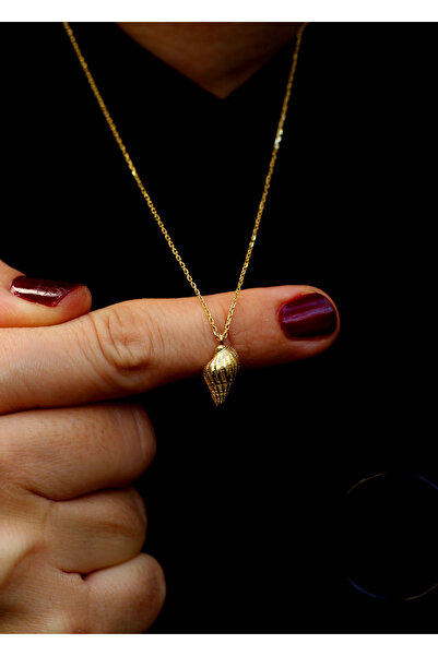 Own Jewelry Deniz Kabuğu Kolye 14 Ayar Altın Kaplama 925 Ayar Gümüş