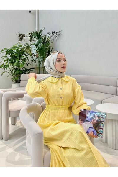 PİNK FLY Women's Baby Collar Teseture Skirt Suit