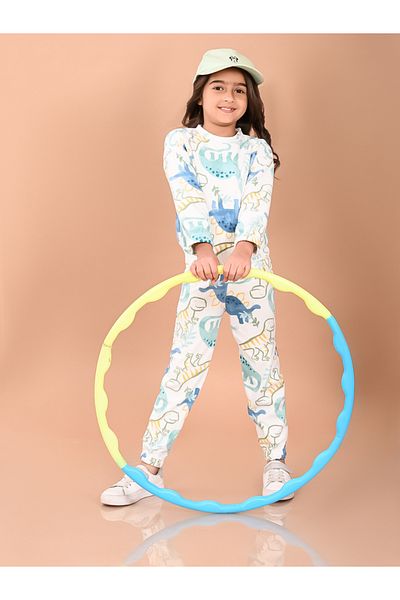 LilPicks By Styli Dinosaur Print Sweatshirt & Joggers Set