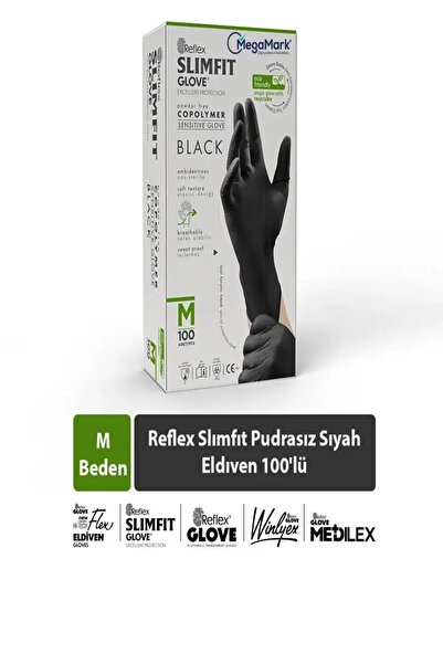 Slimfit KYC silimfit siyah copolymer m beden siyah eldiven