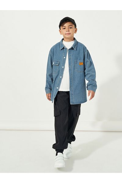 Styli Patch Detail Pocket Front Denim Jacket