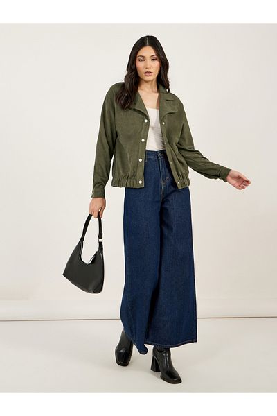 Styli Regular Fit Regular Length Corduroy Bomber Jacket