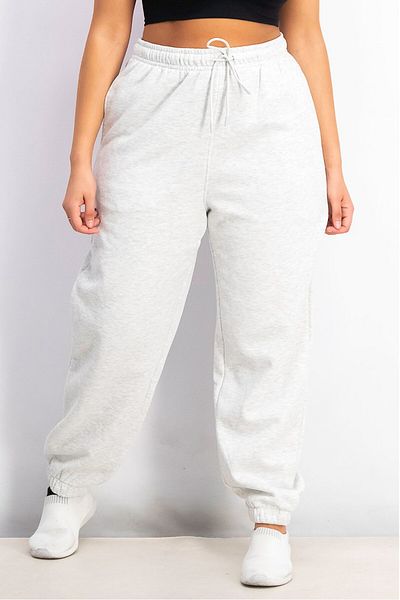 TopShop Women Pull,on Drawstring Jogger Pant, Light Grey Heather