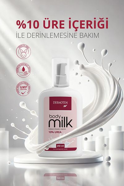 Dermoten 250ml Urea Moisturizing Body Care Milk - 10%