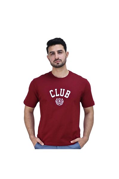 Giordano Men's Crew Neck Short Sleeve Relaxed Fit Classic Logo Print Tee