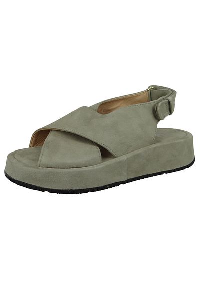 Mjus Damen Sandalen Acighe P46004-0101 Grau 6368 Canapa Leder