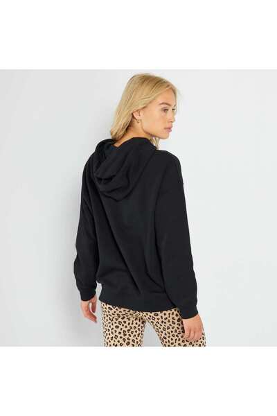 KIABI Plain sweatshirt fabric hoodie Black
