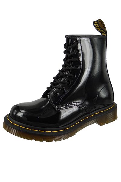 Dr. Martens Damen Elegante Stiefelette 1460 W 8-Loch 11821011 Schwarz Siyah Patent Leder