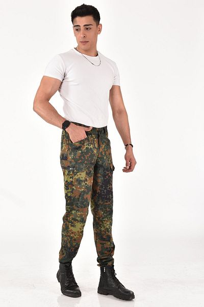rlt relax time Men's Camouflage Cargo Pocket Military Commando Tactical Trousers