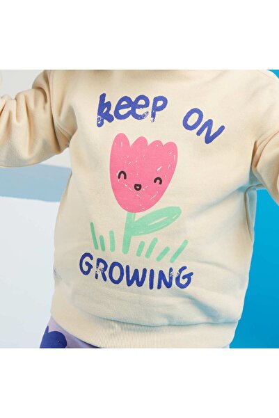 KIABI Printed sweatshirt - Grafik Edition WHITE