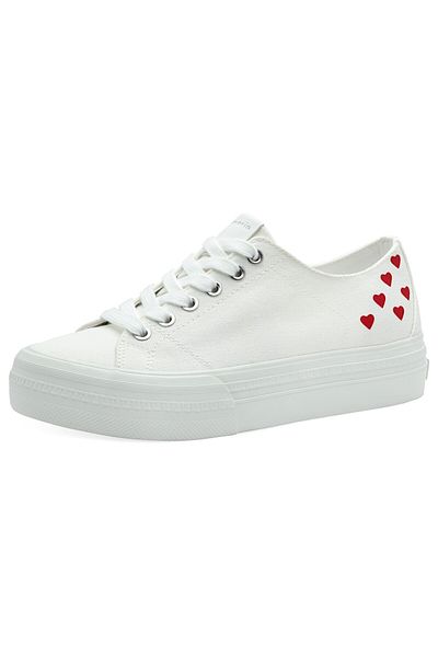 Tamaris Damen Low Sneaker Low Top 1-23744-42 Weiß 197 White Comb Textil