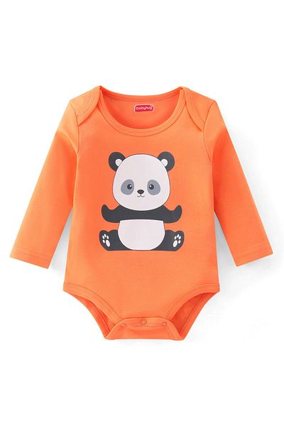 Babyhug طقم ملابس داخلية بطبعة باندا بأكمام كاملة من القطن بنسبة 100%، مكون من 3 قطع - متعدد الألوان