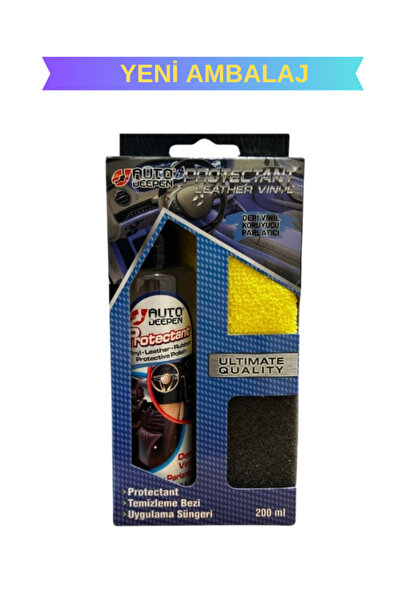 AutoDeepen Protectant Deri Vinil Koruyucu Parlatıcı Set 200ml Araç Oto Deri B...