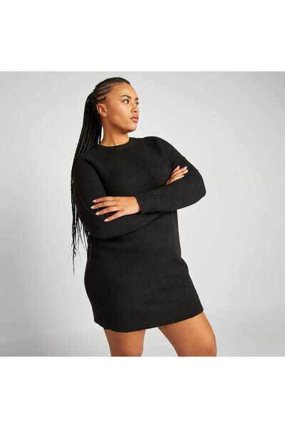 KIABI Short knitted sweater dress black