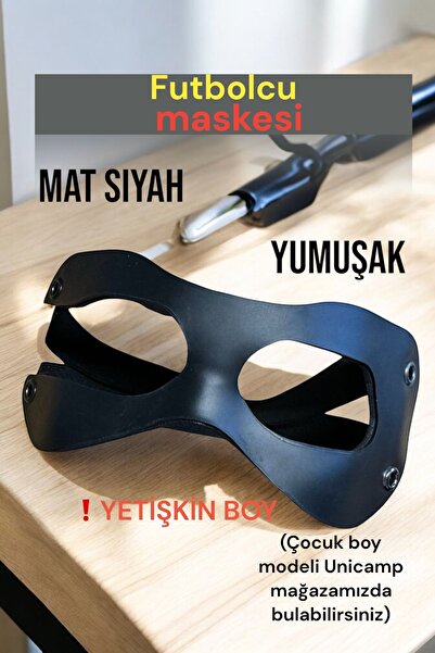 Outrock Futbolcu Maskesi Yetişkin Boy Siyah Mat Esnek